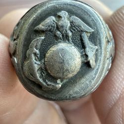 Rare WWII-Era USMC Sterling Silver Ring - Martin Jewelers