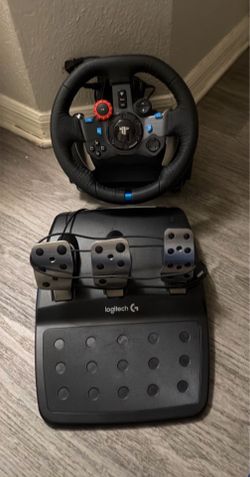 Logitech G29 Racing Wheel and Pedals for PS5/PS4/PC Stainless steel paddle shifters, leather steering wheel cover, real force feedback, for PS5, PS4, 
