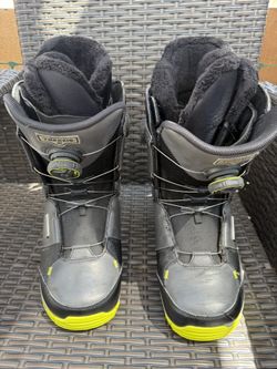 K2 Thraxis Snowboard Boots Men's Size 10.5 Triple Boa - Black Grey Green