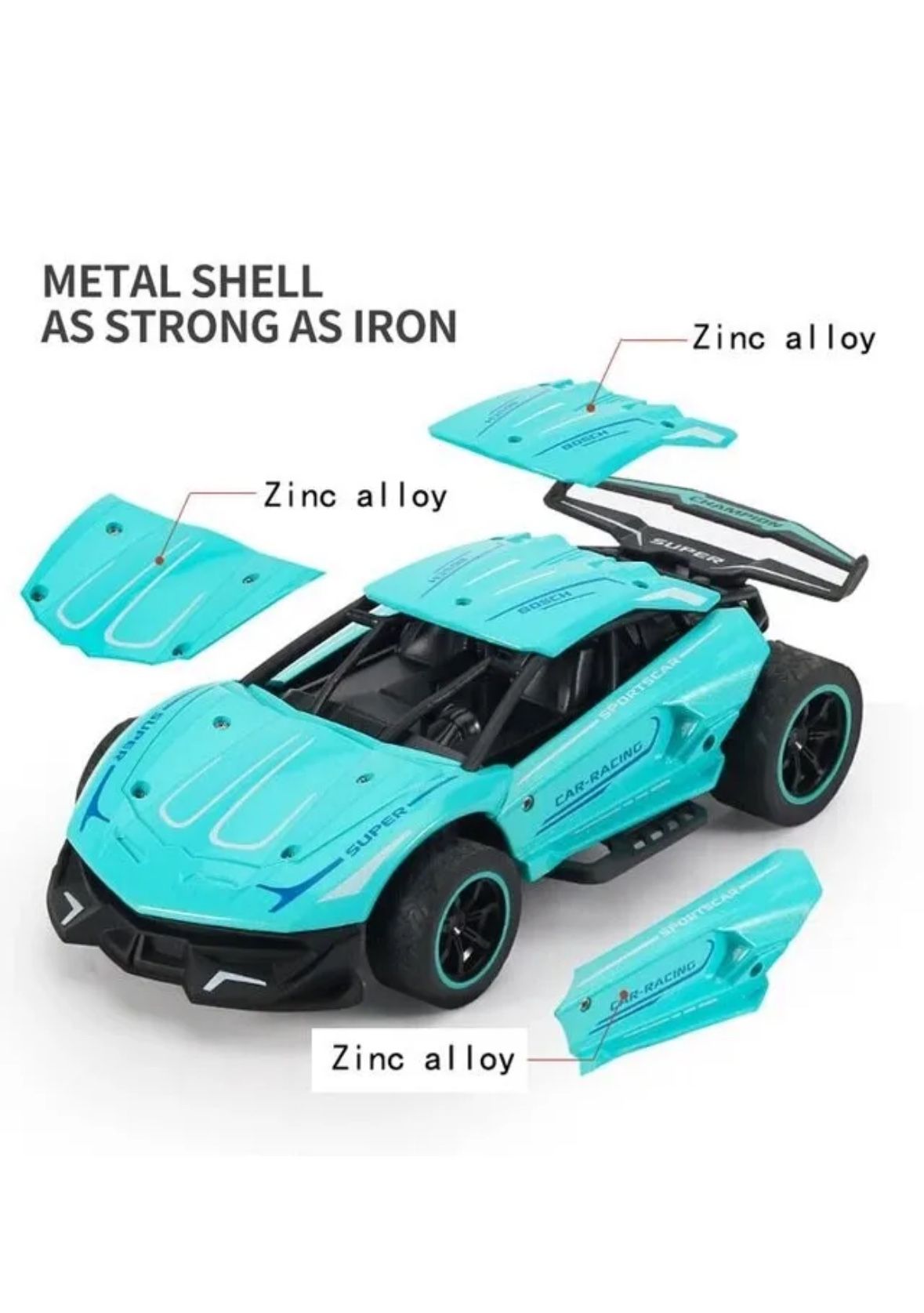 1:20 Rc Car High Speed Drift Remote Control Metal Shell Racing Toy