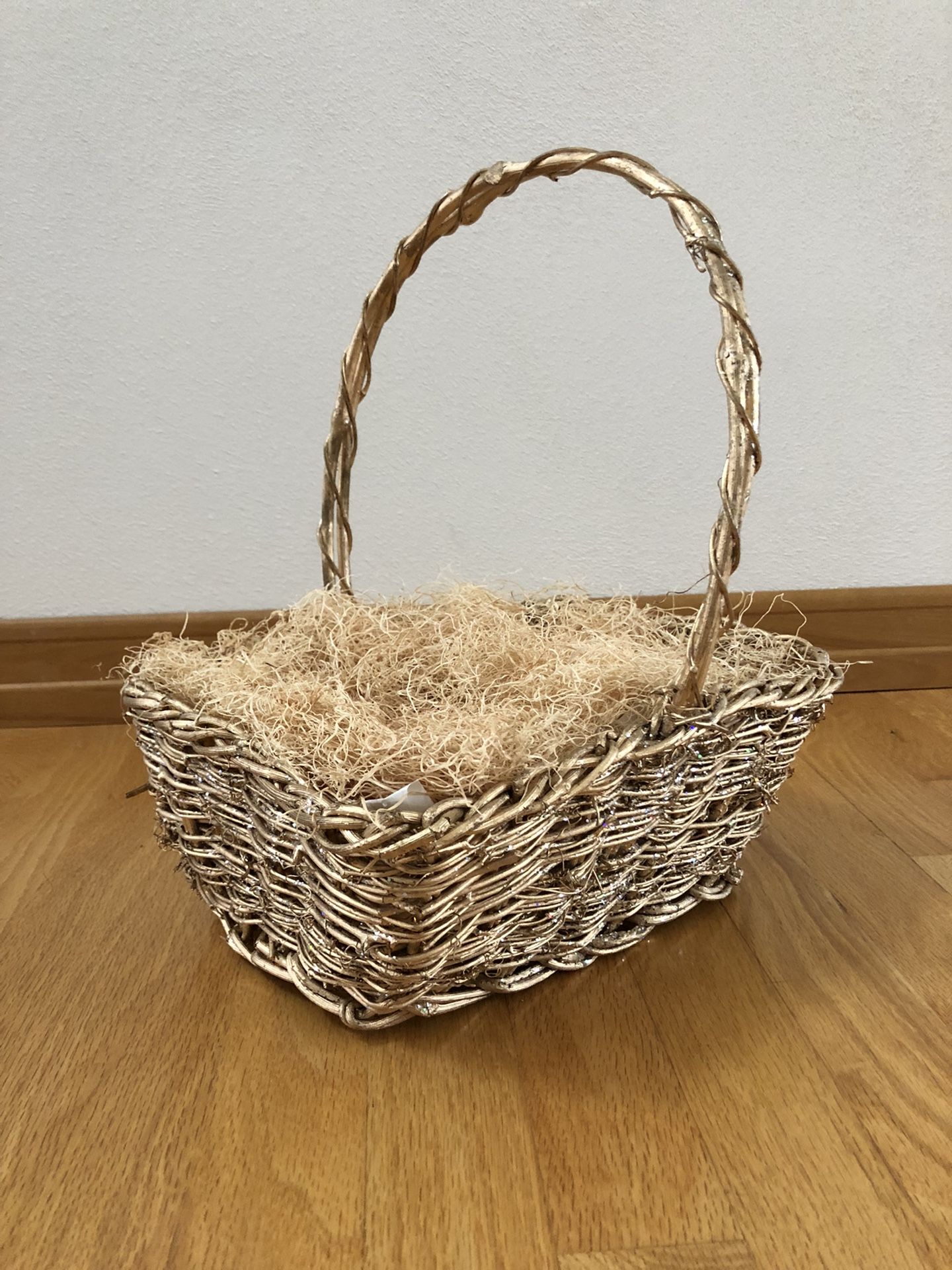 Gold Glitter Basket