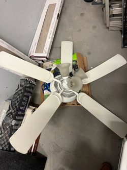 White ceiling fan