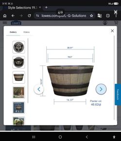 Whiskey barrel planters several available