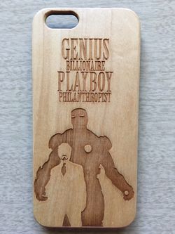Wood curved case for iPhone 6-6S! Never used, brand new!