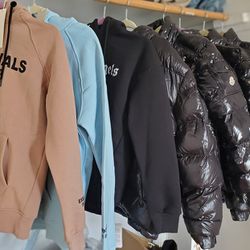 Bunch Of Moncler Jackets And Essentials Fear Of God Hoodies 