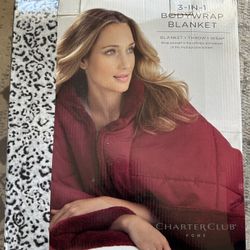 CHARTER CLUB 3-IN -1 BodyWrap Blanket NEW