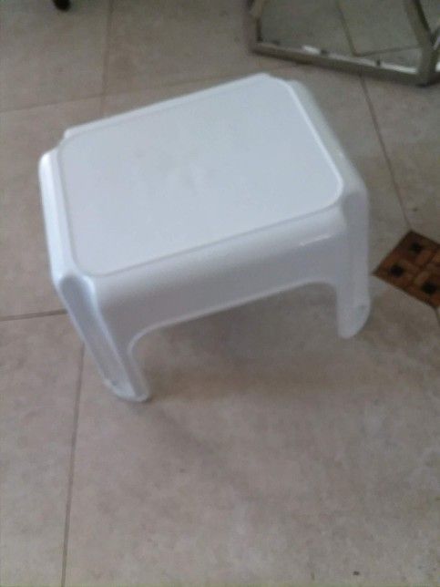 White Plastic Stool
