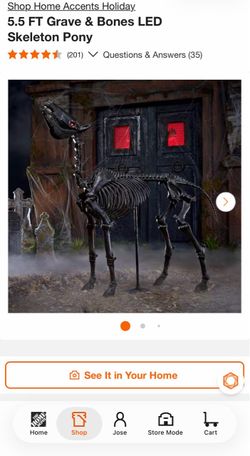 Home Accents Holiday 5.5 FT Grave & Bones LED Skeleton Pony