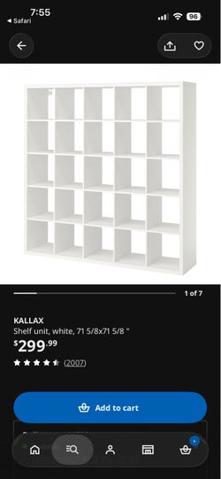 IKEA Kallax White Cube Shelving Unit (Used)