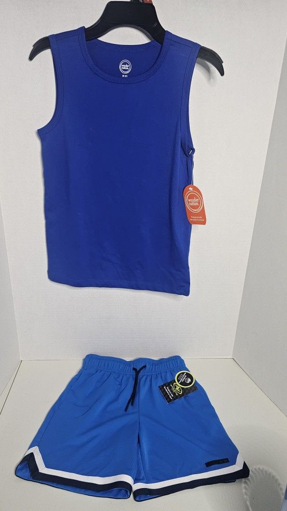 Boys Med(8) Athletic Works Shorts & Tank Top Set