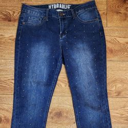 Women's Studded Dark Blue Jeans Size 12P