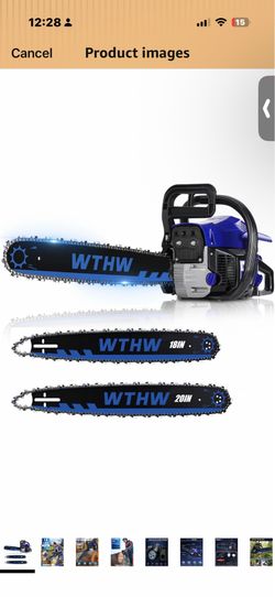 58 cc Gas Powered Chainsaw, 20 in & 18 in Quick-Switch Bars – 550 ml Fuel 260 ml Oil Tanks, Automatic Chain Oiler, Centrifugal Air Filter, Quick Start
