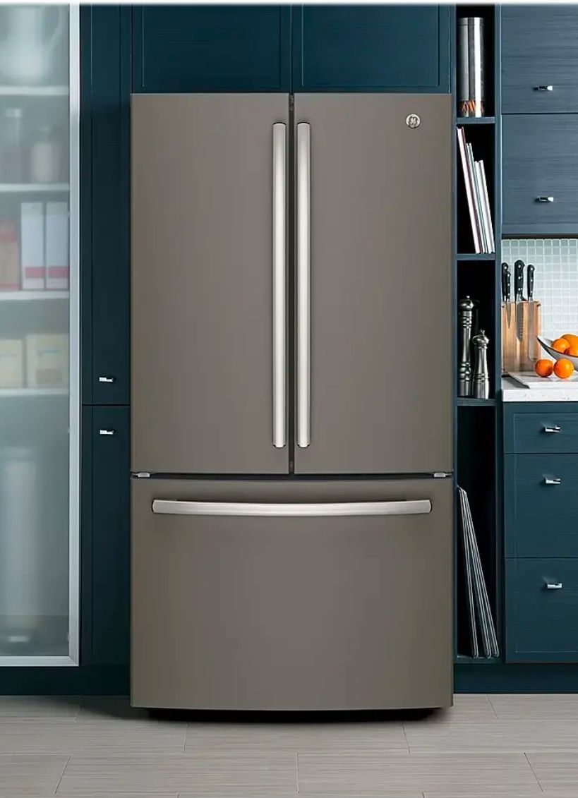 Slate Grey GE Refrigerator Low profile Non-Fingerprint