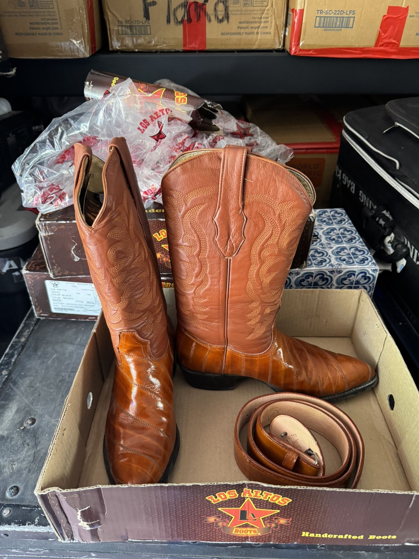 Botas : Cuero De Anguila (eel)