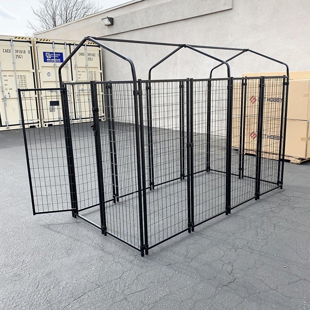 New in Box $230 Large Heavy Duty Kennel with Cover (8 x 4 x 6 FT) Dog Cage Crate Pet Playpen