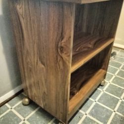 Wooden Multipurpose Rolling Cart