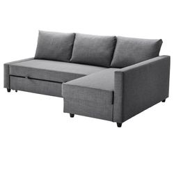 FRIHETEN Sleeper sectional,3 seat w/storage, Skiftebo dark gray