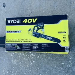 Ryobi 14 inch 40v Chainsaw - Brushless/Cordless - Brand New