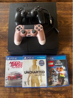 PlayStation4 - with power adapter and 3 games