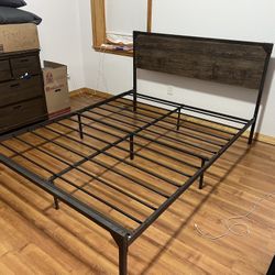 Queen Metal Bed Frame And Head Board