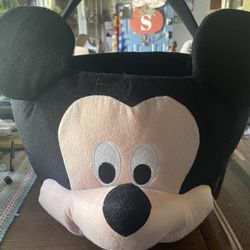 Jumbo Disney Mickey Mouse & Jumbo Spiderman Plush Basket With Handles.. Great for Halloween or Easter Basket