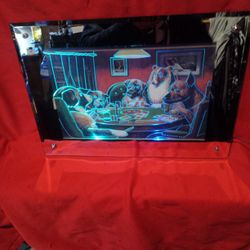 Coolige Dogs Play Poker Led Mirrored Picture