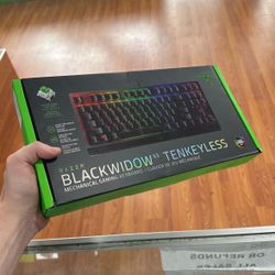Razer BlackWidow V3 Tenkeyless Wired Mechanical Gaming Keyboard for PC with RGB Chroma, Green Switches, Black Brand New 