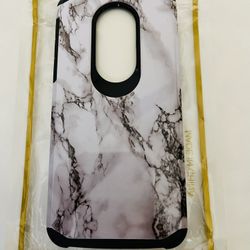 FOR MOTOROLA MOTO E5 PLUS SUPRA WHITE MARBLE DESIGN ASTRO ARMOR CASE COVER