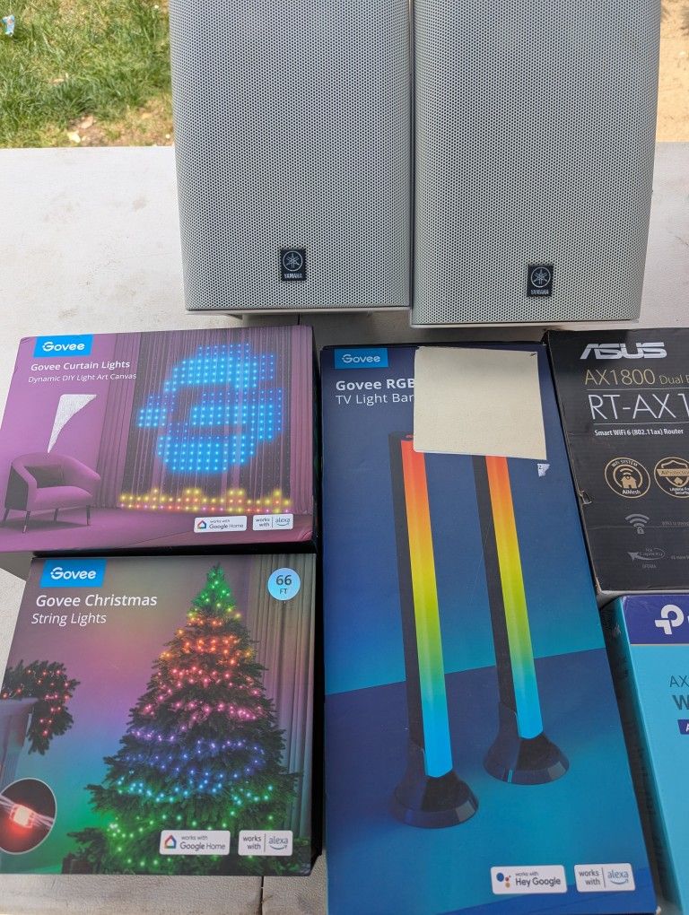 Govee, Tplink Wifi Router, Asus Wifi Router, Gaming Headset, Google Speaker