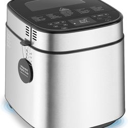☆ 2.5LB Bread Maker with Built-in Electronic Scale, 25-in-1 Bread Machine, Beginner-Friendly with Adjustable Baking & Fermentation, Non-Stick Easy-Cle