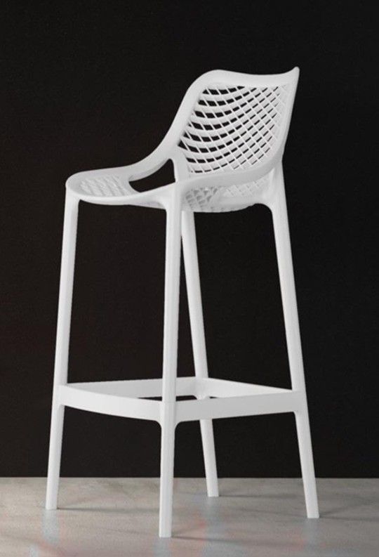 4 White Bar Stools