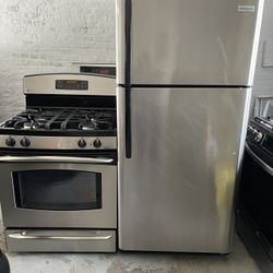 Frigidaire top freezer refrigerator & gas range combo