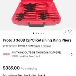 Proto O Ring Clamp Set $100