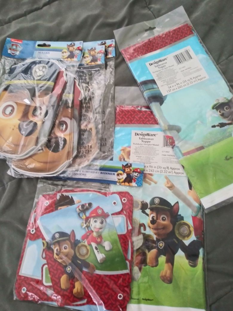 Party supplies paw patrol