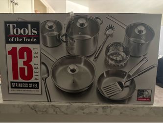 BRAND NEW Tools of the Trade 13-piece Stainless Steel Cookware Set