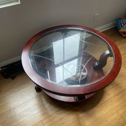 Wood Glass Display Stand 