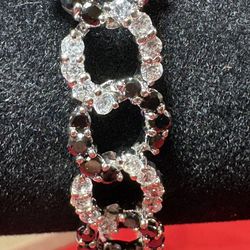 Nolan Miller "Dynasty" Style Crystal Pave Statement Bracelet in Original Box.7”
