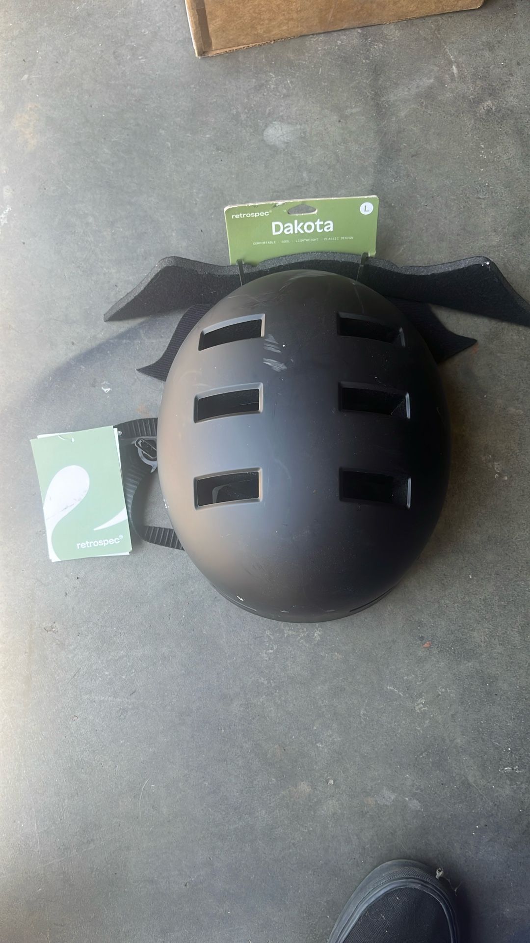 Large Matte Black Retrospec Dakota Bike Skateboard Scooter BMX Helmet (B14) NWT