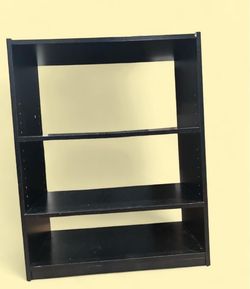 black bookshelf