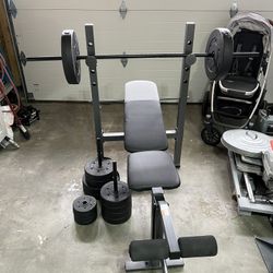 Weider XR 6.1 Bench With Leg Curl/extension And Weights