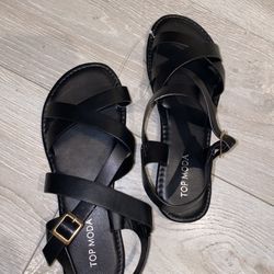 All Black Sandals, BRAND NEW!
