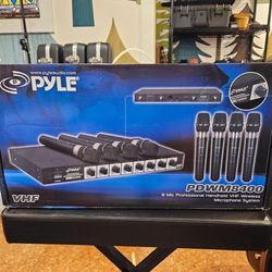 Pyle PDWM8400 wireless mic system. 8 mics