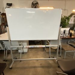 Double side, magnetic, mobile white board