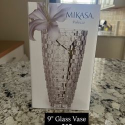 9” Glass Vase 