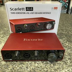 Focusrite Scarlett 4i4 (3rd Gen) 4 In / 4 Out USB Audio Interface in Original Box TPW013031