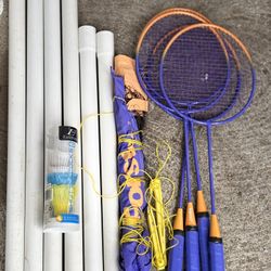 4 Rackets Badminton Set With All Instal Web Tubes 