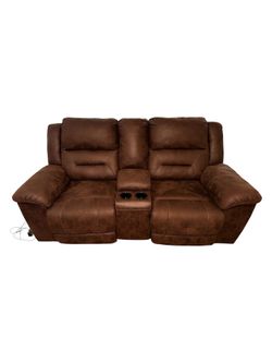Faux Leather/Microfiber Two-Seater Couch