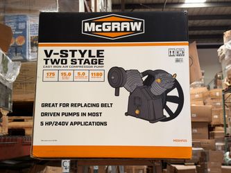 McGRAW V-Style Two Stage Cast Iron Air Compressor Pump