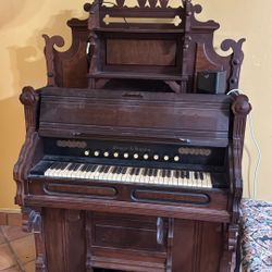 Antique Pump  Organ With Bench.  OBO