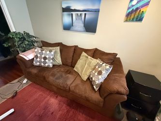 Microfiber couch with pullout sleeper 7 1/2 inches
